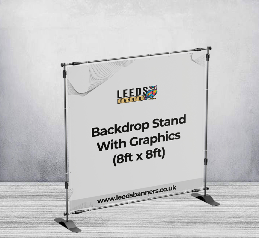 Backdrop Stand With Graphics (8ft x 8ft)