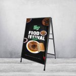 Sandwich Pavement A-frame Sign Board 900mm x 600mm (with Printed Graphics)