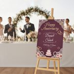 Anniversary Easel With Printed Board